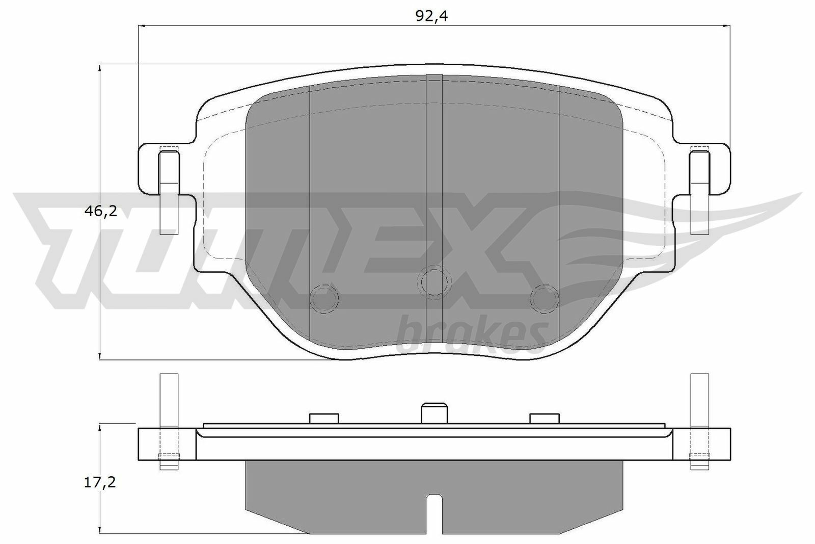 Sada brzdových destiček, kotoučová brzda TOMEX Brakes